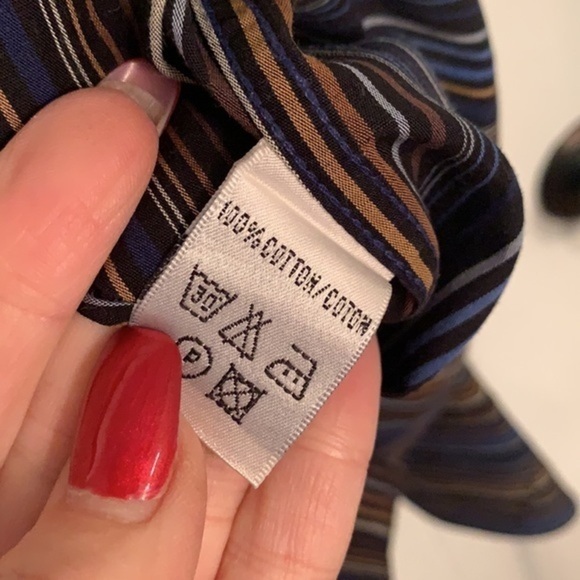 💐5/25 Report men’s dress shirt hidden button cuff link non button sleeves - Picture 6 of 10